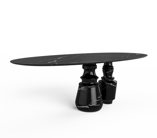 Blaock Marble Pietra Oval Dinning Table