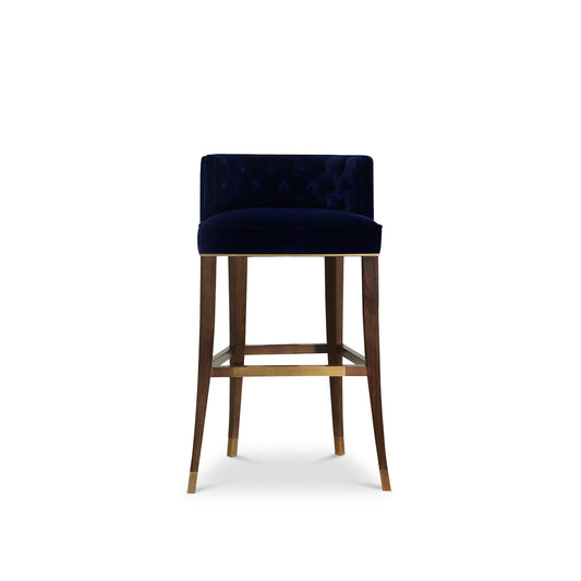 Blue Bourbon Bar Chair