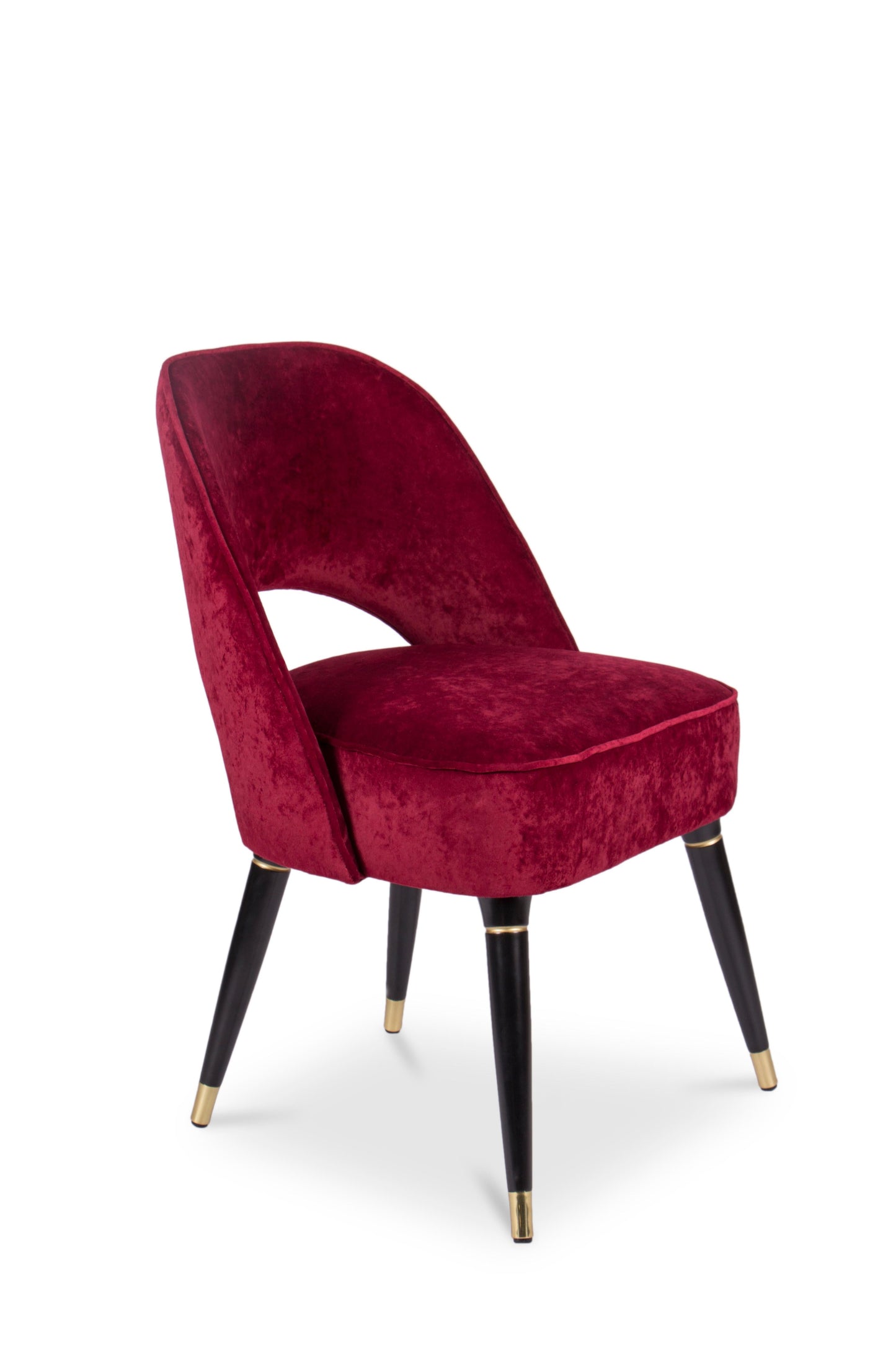 Side Modern Collins Red Velvet Dining Chair