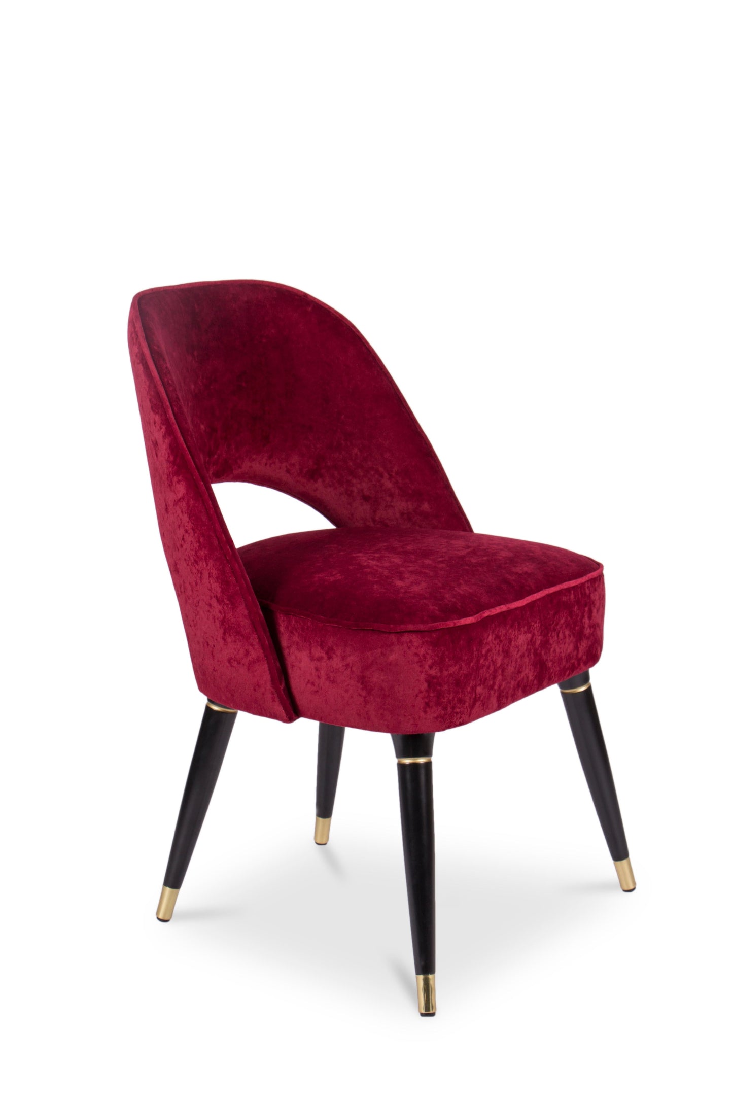 Side Modern Collins Red Velvet Dining Chair