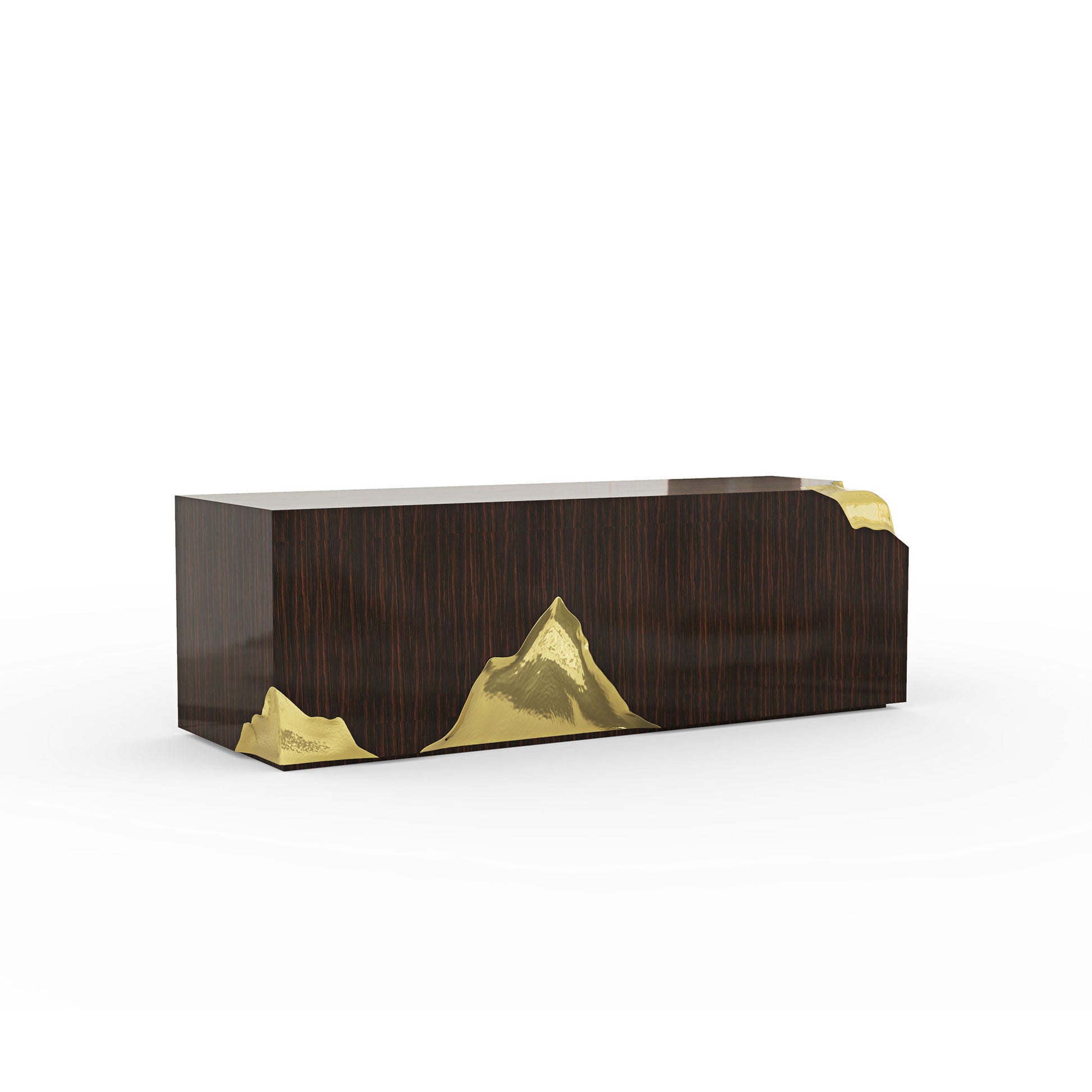Gold and Wood Empire Desk