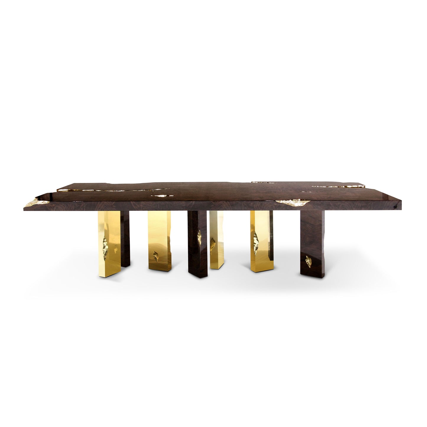 Gold and Wood Empire Dinning Table