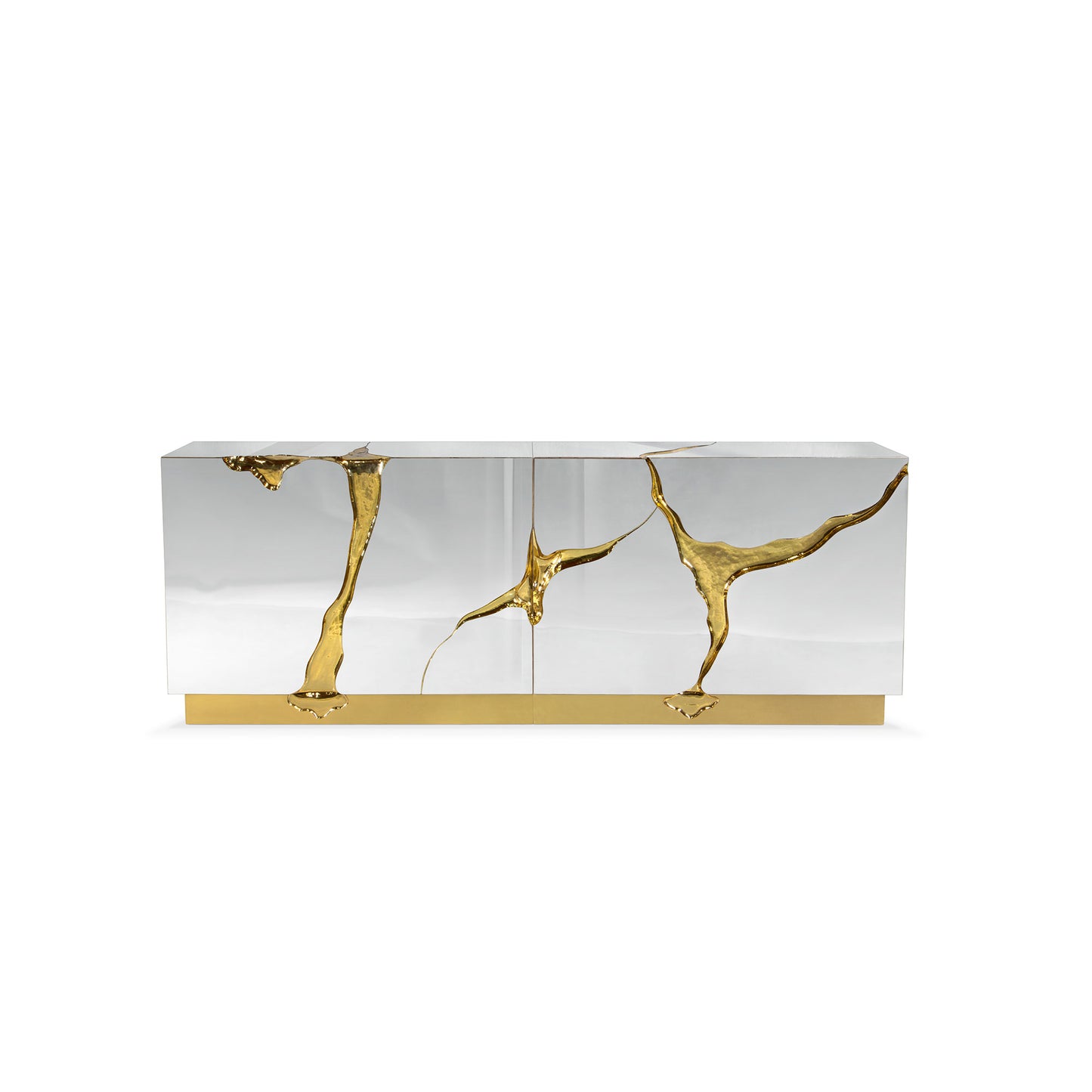 White and Gold Lapiaz Sideboard