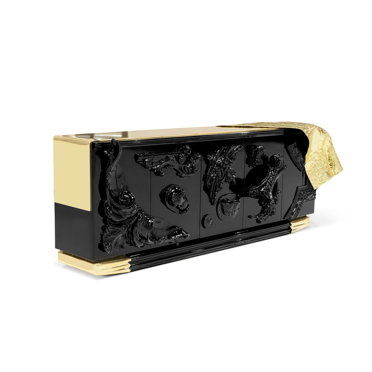 Black and Gold Voltaire Sideboard